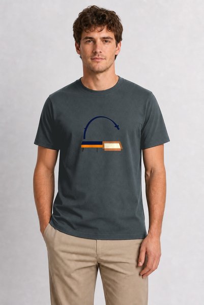 WAKHA Men's Modern Long Jump Track Graphic Design - Smoked