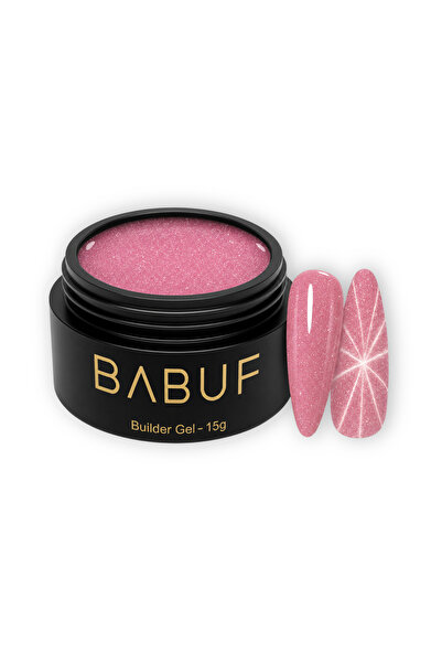 BABUF Gel de construcție reflectiv Pink Sparkle, autonivelant, 15g