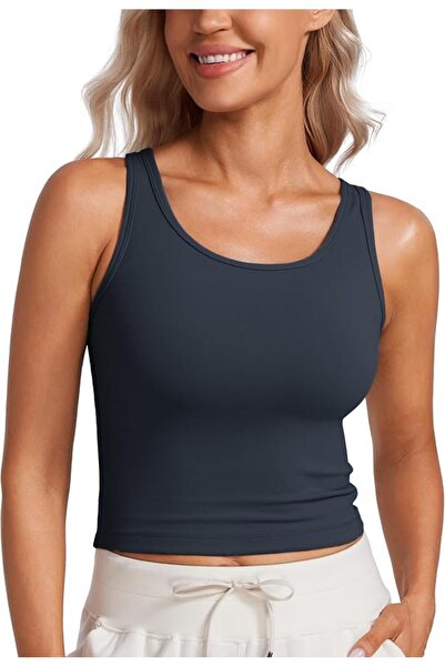 GENERAL Patrolux Fabric Sleeveless Top for Women Double Lined Open Neck Cross...
