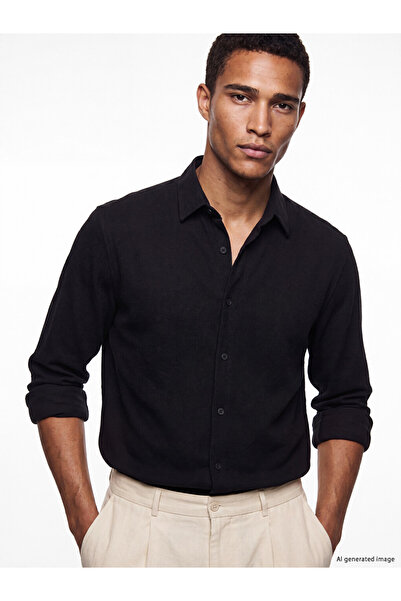 LC Waikiki Man Black Shirt
