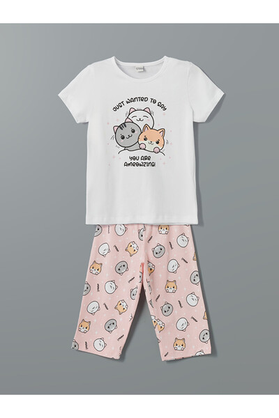 LC Waikiki Crew Neck Girls' Pyjama Set