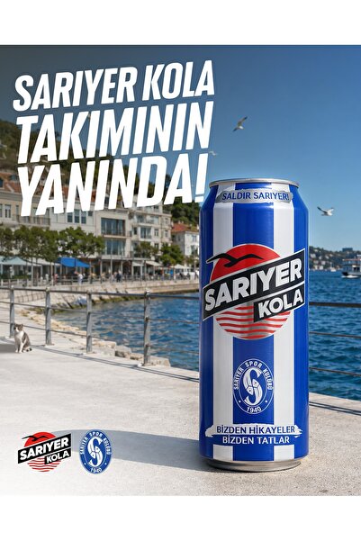 Sarıyer Gazoz SARIYER KOLA SARIYER SPOR ÖZEL ÜRETİM 24'LÜ 330 ML
