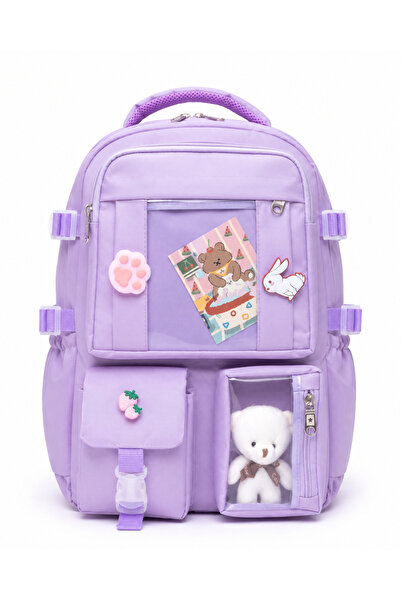 QUOVO حقيبة ظهر مدرسية يومية محلية لتقويم العظام على الطراز الكوري من Kawaii ...