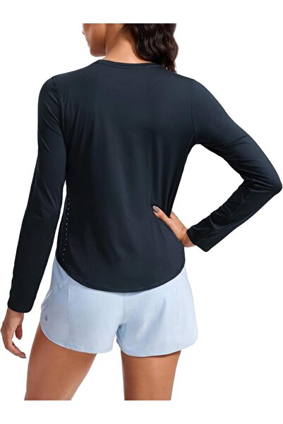 GENERAL Lightweight High Neck Long Sleeve Running Shirt Women Upf50+ Sun Prot...