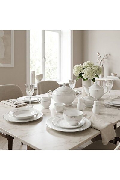 Danube Home Veloura 109 Piece New Bone China Dinner Set - Serves 12, Multi Co...