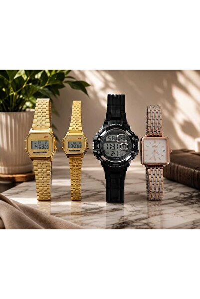 SPECTRUM PREMİUM Women's Men's Wristwatch 4-Piece Opportunity Pack