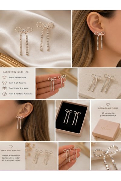 Merina Atölye Çisem Dangle Earrings Bow