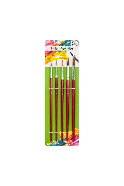 Little President Set pensule pentru pictură și desen, 5 bucăți – vârf rotund,...