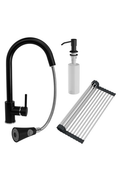 Granitan Set scurgere chiuveta Granitan, PVC/Inox, Argintiu/Negru, fiabil si ...