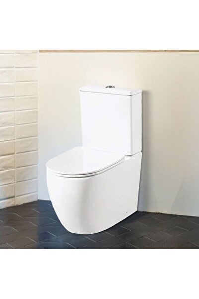 Milano WC - Two Piece Pro - P-trap - White, Ceramic, L 38 x W 60.5 x H 80 cm,...