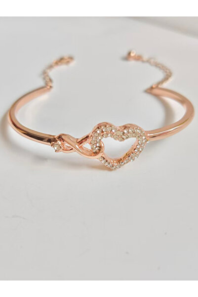Take Two By Styli Gold Heart and Infinity Bangle Bracelet