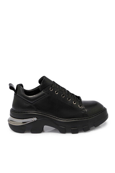 Tergan Siyah Hakiki Deri Kadın Sneaker - K25S1AY68316-A23