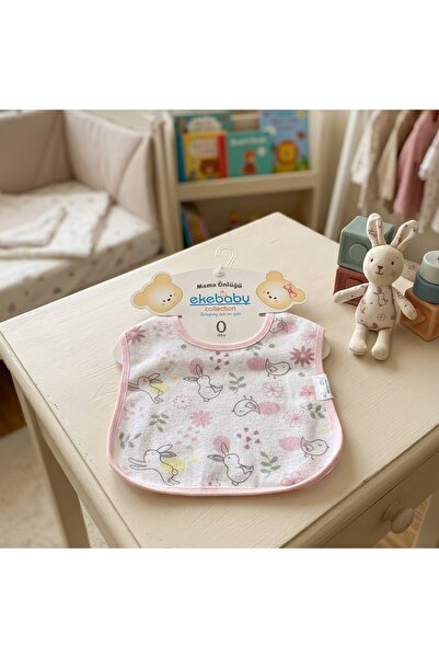 Ekebaby Baby Bib 11945 Ecru-Salmon