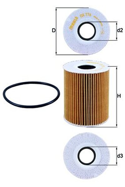 MAHLE OX 776D – Filtru Ulei cu Etanșare