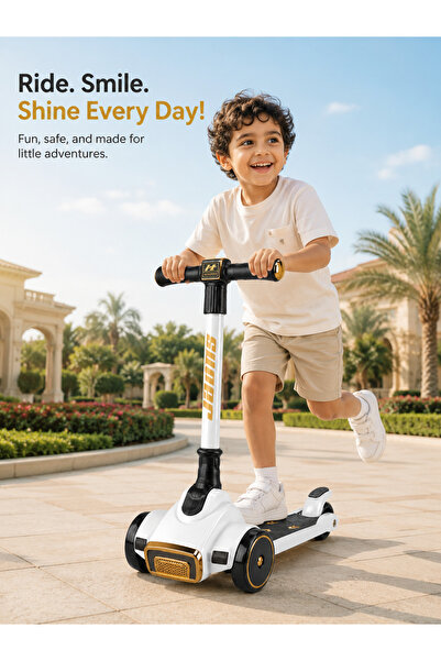 OHAHO Kids 3-Wheel Scooter with Stable Dual Front Wheels, Wide Anti-Slip Deck...