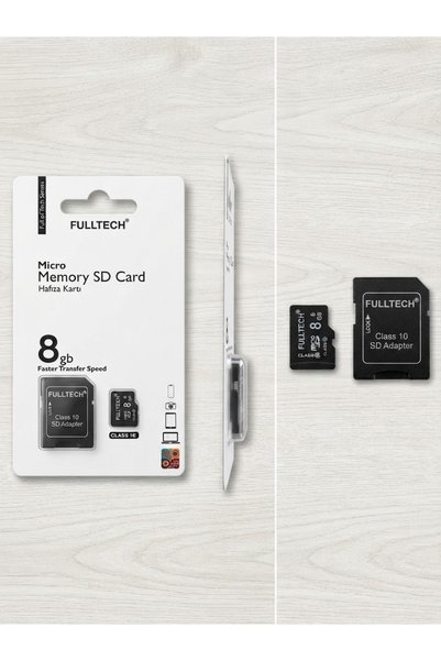 Fulltech Aura Akse 8 Gb Micro Sd Memory Card + Class 10 Sd Converter Adapter (Faster Transfer Speed)