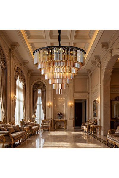 Danube Home Rivoli 18-Light Crystal Chandelier – Crystal And Metal – Amber - ...