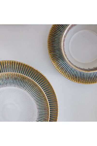 Danube Home Barakah 16 Piece Stoneware Dinner Set -serves 4, Beige, Dinner Sets