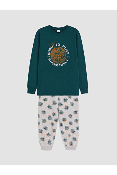 LC Waikiki Crew Neck Printed Boys' Pajama Set