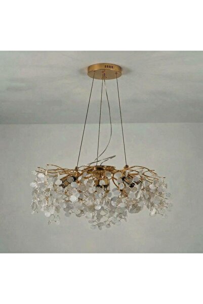 Danube Home Edith Crystal Chrome Chandelier 60 Cm, Crystal, Aluminium, Bedroo...