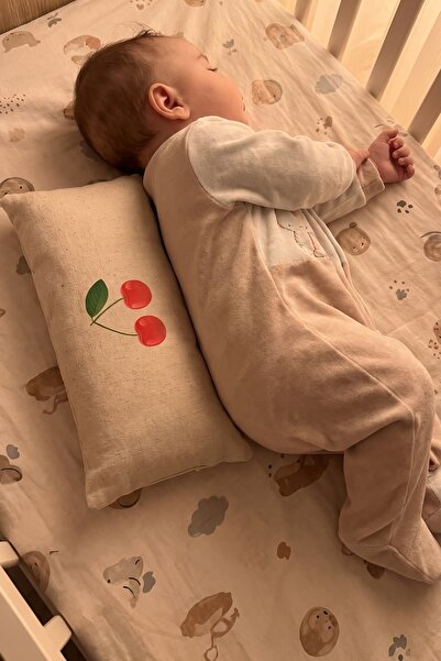 Minishopio Cherry Cotton Linen Baby Waist Support Pillow Breastfeeding Suppor...