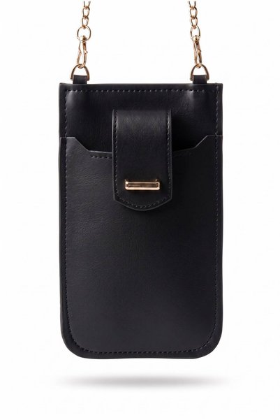 ROYAL LADYS Women's Phone Bag with 3 Compartments, Gold Chain Strap, Mini Shoulder and Crossbody Bag
