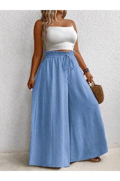 tuzu moda BÜYÜK BEDEN PANTOLON BELİ LASTİKLİ BÜYÜK BEDEN PANTOLON