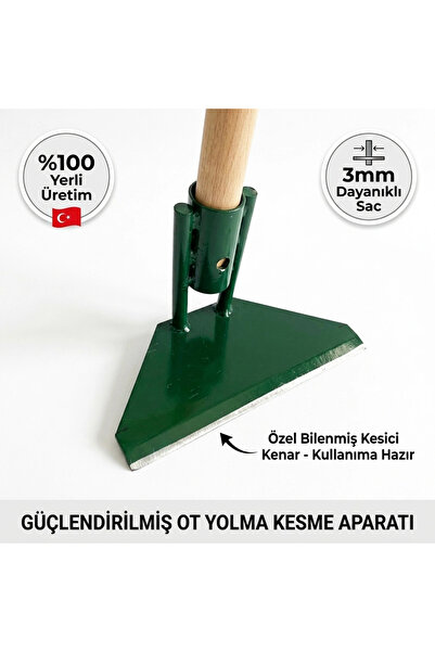 ziraisepet Güçlendirilmiş Ot Yolma Kesme Çapası (Sapsız)