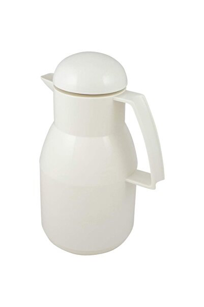 Danube Home Helios Flask 1.0 Liter Top White, Glass, PS, L 16 x W 13.5 x H 26 cm