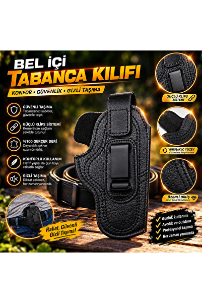 Aresoutdoors SAR9 METE ve CANİK TP9 SF İçin Uyumlu Deri Çorap Silah Kılıfı Sa...