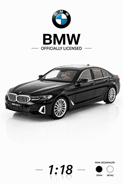craftivio 1:18 BMW 530LCi Siyah Resmi Lisanslı Diecast Metal Model Araba - Sü...