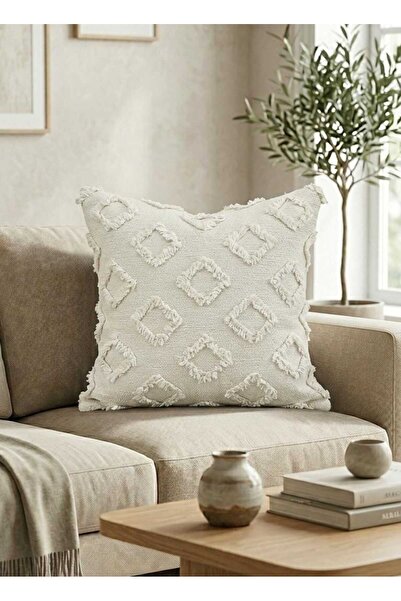 Genel Markalar Kırlent Kılıfı 40x40 cm Sakallı Çift Taraflı Fermuarlı