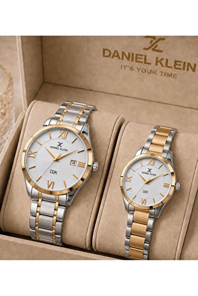 Daniel Klein Steel Strap Calendar Dial 3 Atm 2 Year Warranty Lover's Combinat...