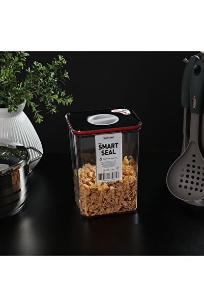 Danube Home Neoflam Smart Seal Dry Storage Container, Rectangle, 3600 ML, Cle...