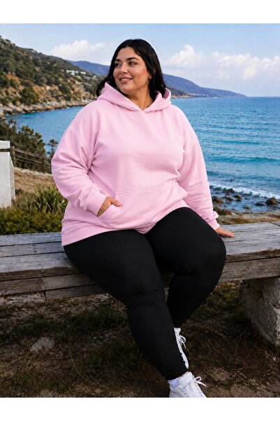 belissia KAPÜŞONLU BATTAL SWEATSHİRT