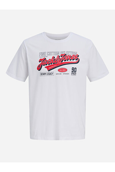 Jack & Jones White Logo Graphic T-Shirt