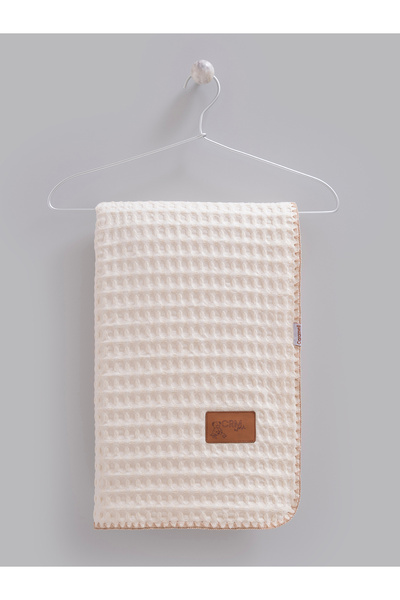 Caramell Welsoft Blanket (85X90) - Ecru Std Ecru