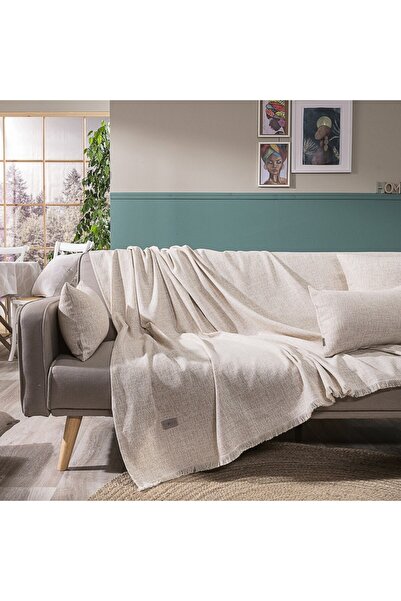 Teoran Throw Milazzo 01 Ecru Τριθέσιο 180x300 cm