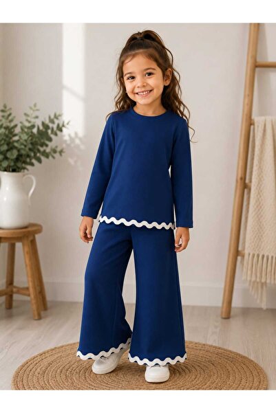 CINARIUM Girl's Long Sleeve Blouse and Pants 2-Piece Set 3-8 Years Old