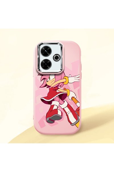 ucuc Poco M6 4g Compatible Shock-Absorbing Camera Protected Pink Silicone Case