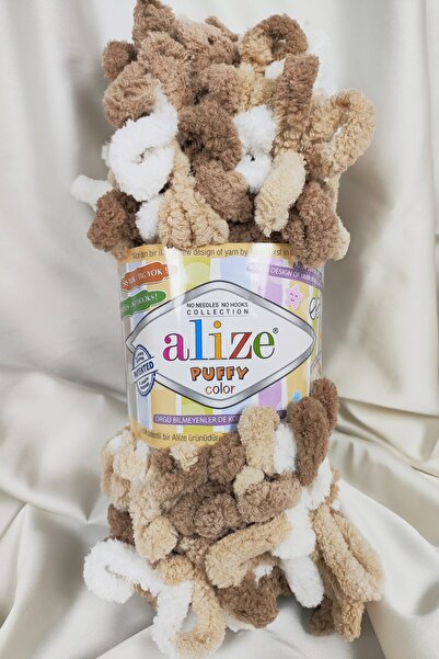 Alize Puffy Color Ebruli Fir pentru tricotat manual 100gr. 9mt. (Pachet de 5)...