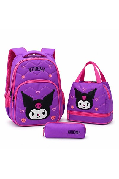 woomino Girl's 3-Piece Elementary School Bag Set – Backpack, Lunch Box, and P...