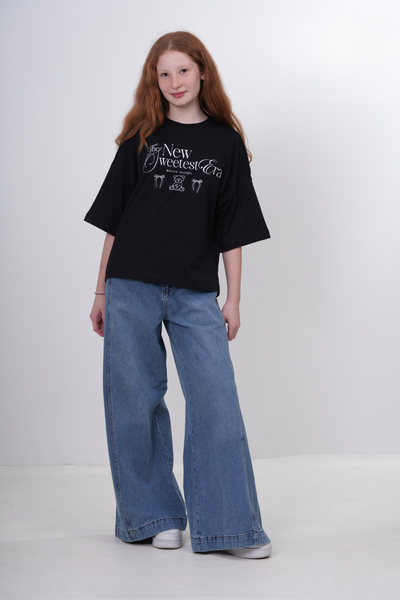 HayKids Teenage Girls' Teddy Bear and Ribbon Printed Oversized T-Shirt – "The...