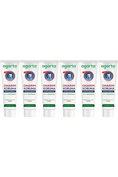 Agarta Natural Full Protection Toothpaste 90 ml Repair & Protection (Set of 6)