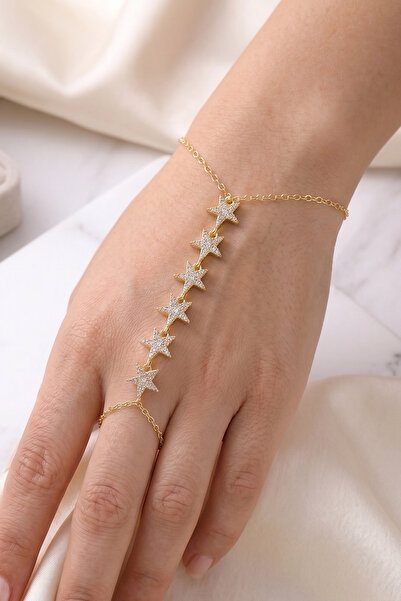 AURRARİ Premium Gold 6 Star Steel Şahmeran Bracelet