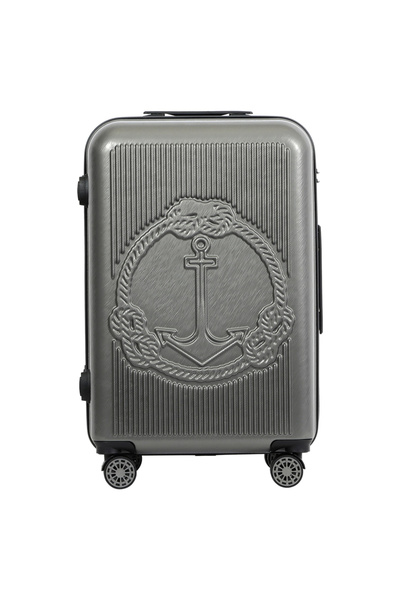 Biggdesign Ocean Carry On Luggage with Spinner Wheel, Grey 20 Inch