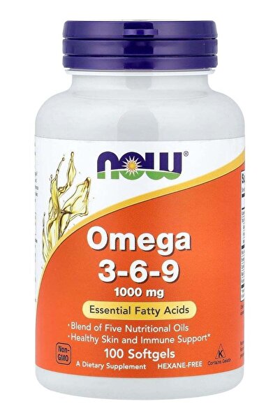 Now Foods Omega 3-6-9 Vitamin, 1000 Mg 100 Softgels