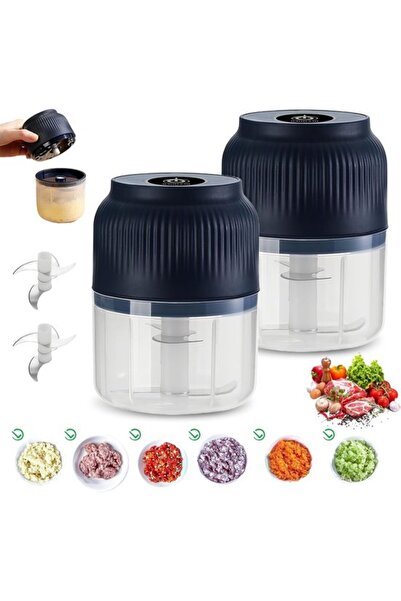 Morvena Picks Mini tocator electric Tocator de bucatarie fara fir de 300 ml c...