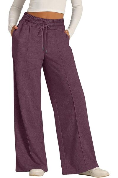 GENERAL Women's Athletic Pants Wide Leg Lightweight High Waist Sweatpants wit...