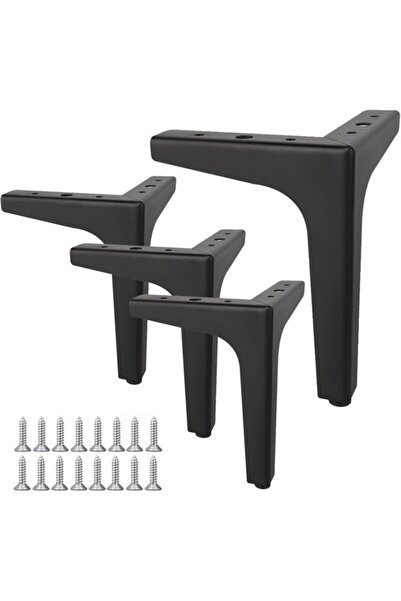Morvena Picks Masa, canapea si picioare dulap din metal negru 4 piese, 10 cm,...